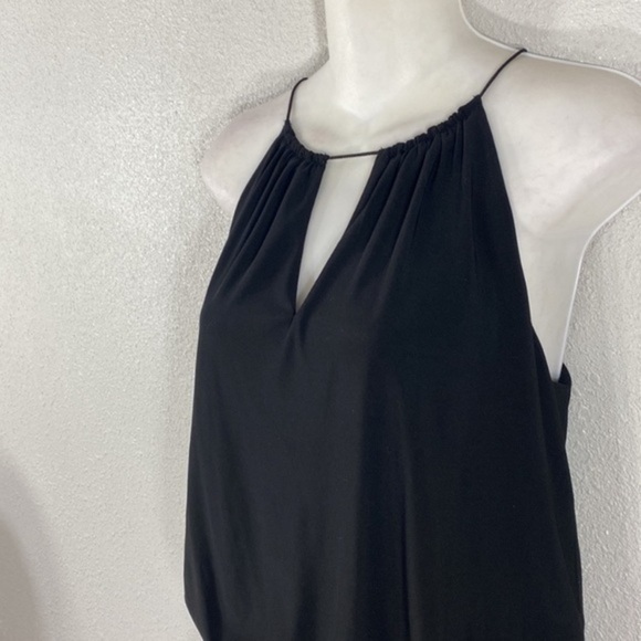 Cache black fringe tiered skirt blouson halter dress 4 D3 - Picture 6 of 11